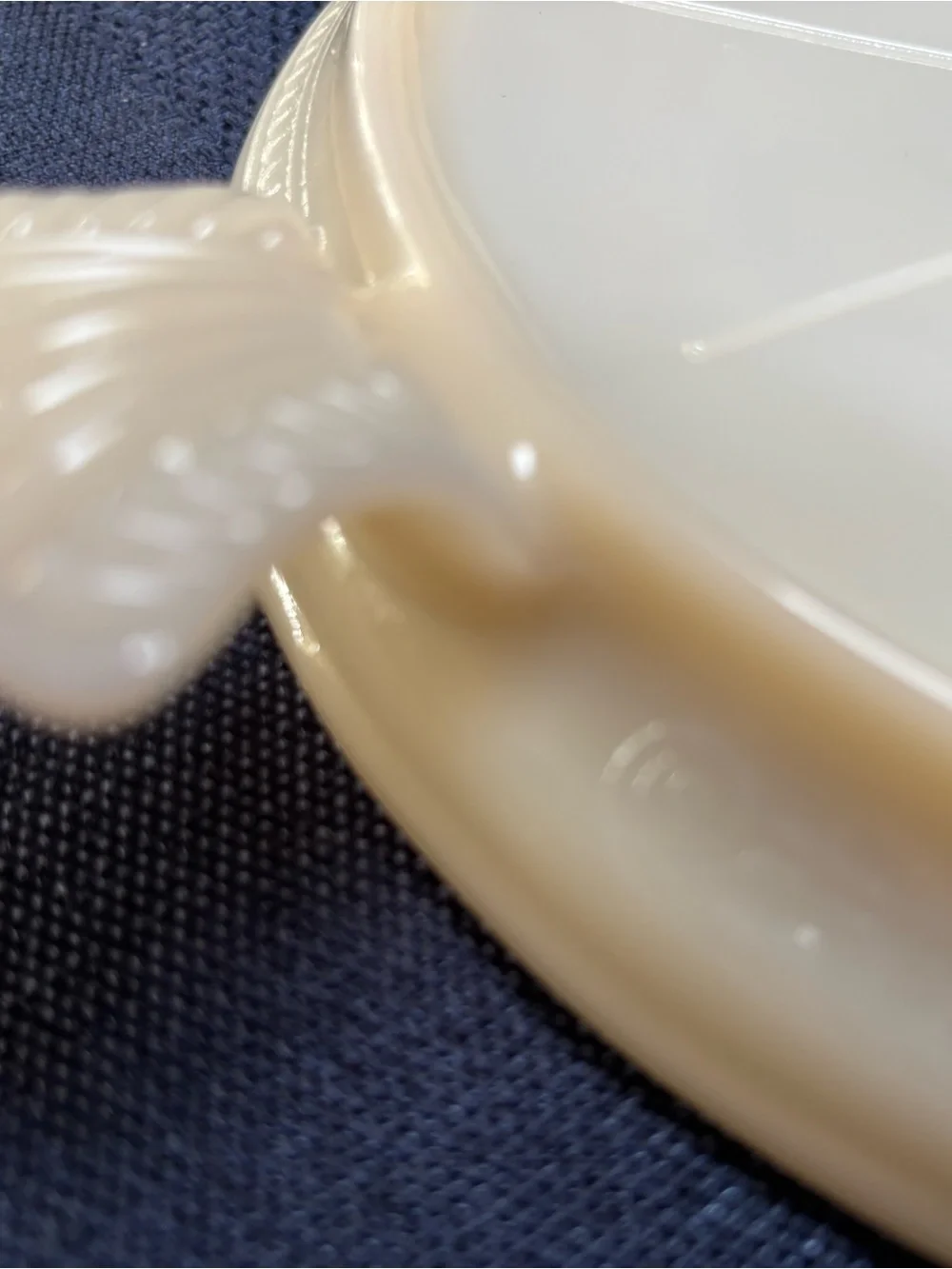 Vintage Fire King Ivory casserole serving dish